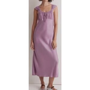 Madewell Square Neck Sleeveless Chic Party Trendy Midi Dress US Women's 2 New